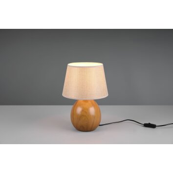 Lampe de table Reality LUXOR Couleur bois, 1 lumière