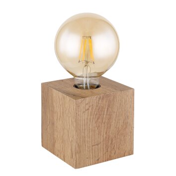 Lampe de table Globo ERNA Bois clair, 1 lumière