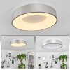 Plafonnier Playas LED Argenté, Blanc, 1 lumière