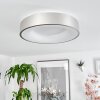 Plafonnier Playas LED Argenté, Blanc, 1 lumière