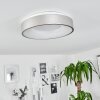 Plafonnier Playas LED Argenté, Blanc, 1 lumière