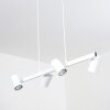 Suspension Zuoz Blanc, 4 lumières