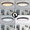 Plafonnier Kelva LED Vieux laiton, Noir, Blanc, 1 lumière