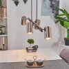 Suspension Zuoz Nickel mat, 4 lumières