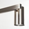 Suspension Zuoz Nickel mat, 4 lumières