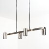 Suspension Zuoz Nickel mat, 4 lumières