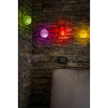 guirlande lumineuse solaire Eglo DOTS LED Noir, 10 lumières