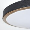 Plafonnier Kelva LED Vieux laiton, Noir, Blanc, 1 lumière