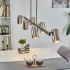 Suspension Zuoz Nickel mat, 6 lumières