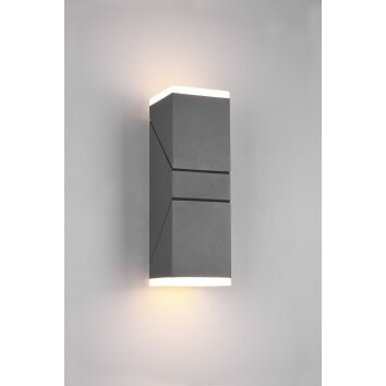 Applique murale d'extérieur Trio Avon LED Anthracite, 2 lumières