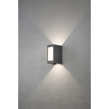 Applique murale Konstsmide Cremona LED Anthracite, 2 lumières