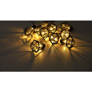 Guirlande Globo LED Noir, 10 lumières