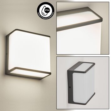 Applique murale d'extérieur Burseryd LED Anthracite, Blanc, 1 lumière