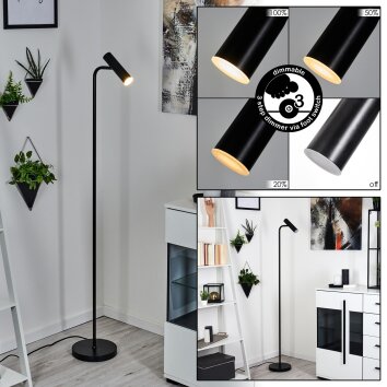 Lampadaire Dalheim LED Noir, 1 lumière