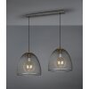 Suspension Trio Ivar Brun foncé, Nickel mat, 2 lumières