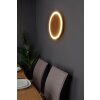 Applique murale Luce Design MOON LED Brun, Couleur bois, Noir, 1 lumière