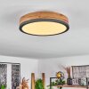 Plafonnier  Salmi LED Anthracite, Brun, Couleur bois, 1 lumière