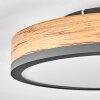 Plafonnier  Salmi LED Anthracite, Brun, Couleur bois, 1 lumière