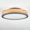 Plafonnier  Salmi LED Anthracite, Brun, Couleur bois, 1 lumière