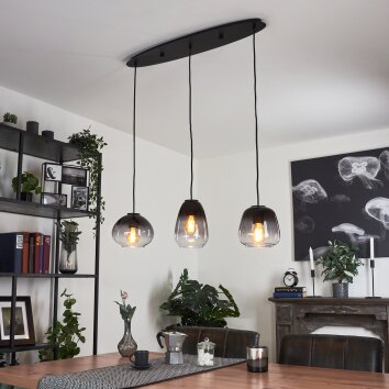 Suspension  Mechaico Noir, 3 lumières