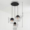 Suspension  Mechaico Noir, 3 lumières