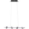 Suspension Brilliant Nebeker LED Noir, 4 lumières, Télécommandes