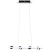 Suspension Brilliant Nebeker LED Noir, 4 lumières, Télécommandes