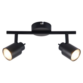 Plafonnier Brilliant Andres LED Noir, 2 lumières