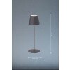 Lampe à poser FHL easy Cosenza LED Gris, 1 lumière, Changeur de couleurs