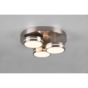 Plafonnier Trio Franklin LED Nickel mat, 3 lumières