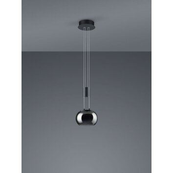 Suspension Trio Madison LED Noir, 1 lumière