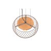 Suspension Trio Tamil Brun foncé, Nickel mat, 3 lumières