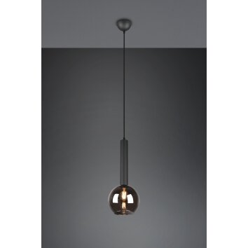 Suspension Trio Clayton Noir, 1 lumière