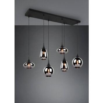 Suspension Trio Lumina Noir, 6 lumières