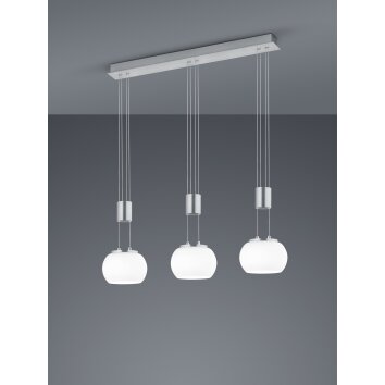 Suspension Trio Madison LED Nickel mat, 3 lumières