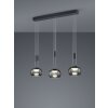 Suspension Trio Madison LED Noir, 3 lumières