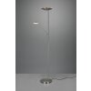 Lampadaire à vasque Trio Brantford LED Nickel mat, 1 lumière