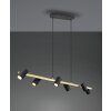 Suspension Trio Marley Noir doré, 6 lumières