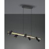 Suspension Trio Marley Noir doré, 6 lumières