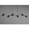 Suspension Trio Marley Noir doré, 6 lumières