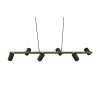 Suspension Trio Marley Noir doré, 6 lumières