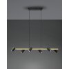 Suspension Trio Marley Noir doré, 6 lumières