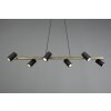 Suspension Trio Marley Noir doré, 6 lumières