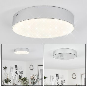 Plafonnier  Mentque LED Argenté, 1 lumière