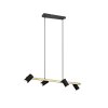 Suspension Trio Marley Noir doré, 4 lumières