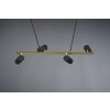 Suspension Trio Marley Noir doré, 4 lumières