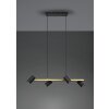 Suspension Trio Marley Noir doré, 4 lumières