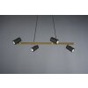 Suspension Trio Marley Noir doré, 4 lumières