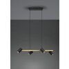 Suspension Trio Marley Noir doré, 4 lumières