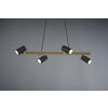 Suspension Trio Marley Noir doré, 4 lumières